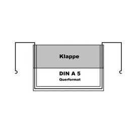 Drahtbügeltasche DIN A5 Querformat mit Klappe Produktbild