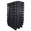 HDPE Reinraumpalette schwarz 80 x 120 x 16,3cm / mit Sicherungsrand aus Regenerat Produktbild Additional View 6 S