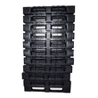 HDPE Reinraumpalette schwarz 80 x 120 x 16,3cm / mit Sicherungsrand aus Regenerat Produktbild Additional View 5 S