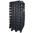 HDPE Reinraumpalette schwarz 80 x 120 x 16,3cm / mit Sicherungsrand aus Regenerat Produktbild Additional View 1 S