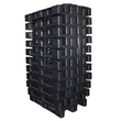 HDPE Reinraumpalette schwarz 80 x 120 x 16,3cm / mit Sicherungsrand aus Regenerat Produktbild Additional View 2 S
