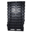 HDPE Reinraumpalette schwarz 80 x 120 x 16,3cm / mit Sicherungsrand aus Regenerat Produktbild Additional View 3 S