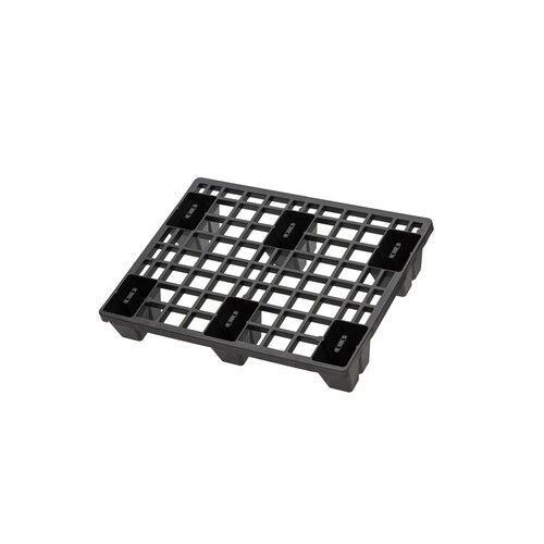 HDPE Leichtpalette schwarz 60 x 80cm / mit Sicherungrand / 6 Füße Produktbild Additional View 2 L