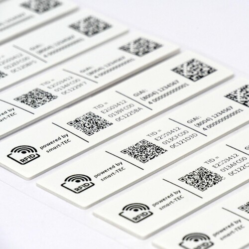 RFID Etiketten 50x50mm weiß Chiptyp: I-Code SLIX-2(NXP) (RLL=1000 STÜCK) Produktbild Additional View 2 L