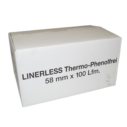 Linerless Etiketten 58mmx100m / blanco / phenolfrei / Mettler (KTN=18 ROLLEN) Produktbild Additional View 1 L