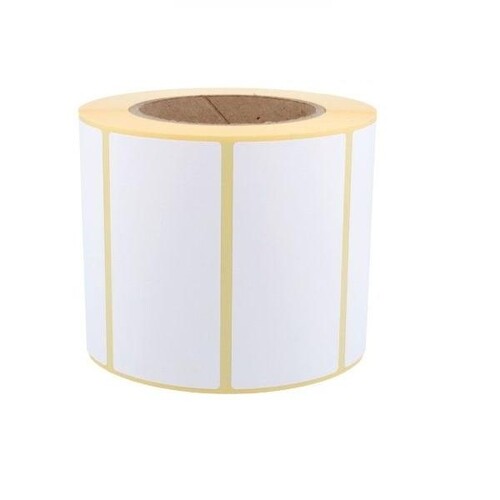 Thermodirekt Etikett weiß 101,6x76,2mm / permanent haftend 1-bahnig (RLL=1890 STÜCK) Produktbild Front View L