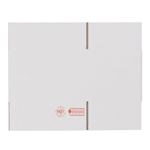 Wellpappe Faltkarton weiß 307 x 215 x 198mm / 1.30C / FEFCO 0201 Produktbild