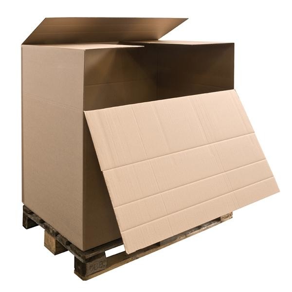 Wellpappe Containerkarton braun 1180 x 780 x 1070mm / 2.40 BC für Europalette / 1m³ Produktbild