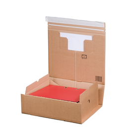 Wellpappe Versandverpackung braun für 2 Ordner DIN A4 / 330 x 290 x 120mm AM: 385 x 313 x 130mm Produktbild