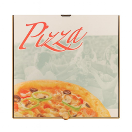 Pizzakarton / Modell C / Pizzastyle / 30x30x3cm (PACK=200 STÜCK) Produktbild