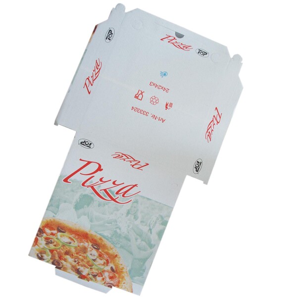 Pizzakarton / Modell C / Pizzastyle / 24x24x3cm (PACK=200 STÜCK) Produktbild Additional View 5 XL