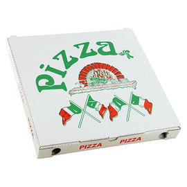 Pizzakarton Neutraldruck Modell C Kraft 28x28x3cm (PACK=200 STÜCK) Produktbild