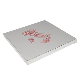 Pizzakarton Neutraldruck Modell Taglio Kraft 40x40x3cm weiß (PACK=100 STÜCK) Produktbild