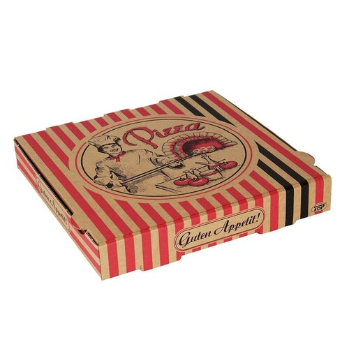 Pizzakarton / Modell NYC / Pizzabäcker / 31x31x4cm / braun (PACK=100 STÜCK) Produktbild Additional View 1 L
