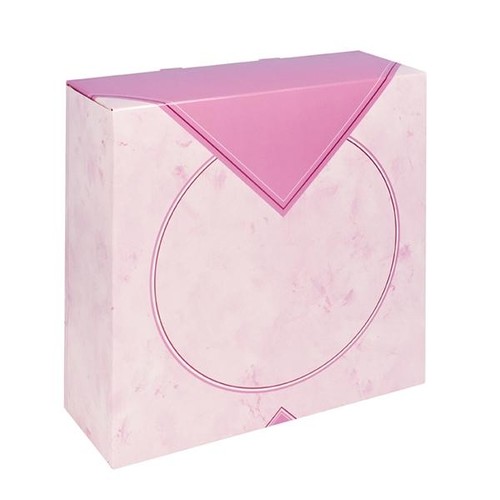 Tortenkarton Neutraldruck 1-teilig 34x34x11cm pink (PACK=50 STÜCK) Produktbild