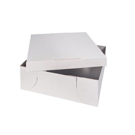 Tortenkarton 2-teilig Boden und Deckel 32x32x12cm weiß (PACK=50 STÜCK) Produktbild