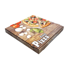 Pizzakarton Neutraldruck Modell NYC Piccante 36x36x4,2cm / braun (PACK=100 STÜCK) Produktbild