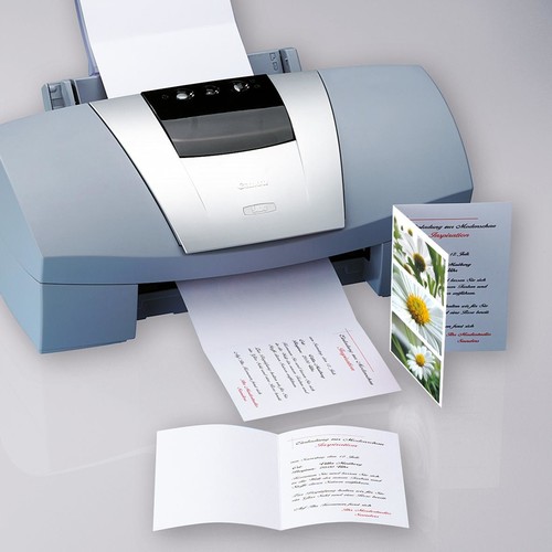 Faltkarten Inkjet+Laser+Kopier A6 185g weiß beidseitig bedruckbar Sigel DP671 (PACK=50 STÜCK) Produktbild Additional View 6 L