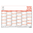 Arbeitstagekalender 2026 A4 29,7x21cm 6Monate/1Seite schwarz/rot Karton Zettler 907-0000 Produktbild Additional View 1 S