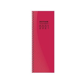 Tagebuch 2023 10,5x29,5cm 2Tage/1Seite farbig sortiert Wire-O-Spiralbindung Zettler 800-0001 Produktbild