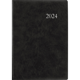 Terminbuch 2024 A4 21x29,5mm 1Tag/1Seite anthrazit wattiert Zettler 886-0021 Produktbild