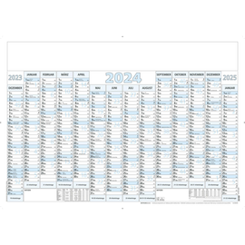 Plakatkalender 2026 ca. A1 100x70cm 14Monate/1Seite grau/blau Zettler 915-0015 Produktbild