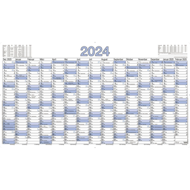 Plakatkalender 2024 ca. A0 140x80cm 15Monate/1Seite schwarz/blau Zettler 917-0015 Produktbild