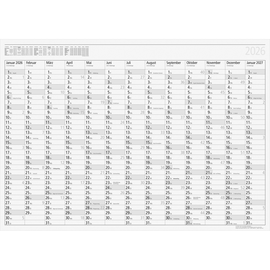 Plakatkalender 2026 young design ca. A1 86x61cm 13Monate/1Seite weiß/grau Rido Idé 70-33600 Produktbild
