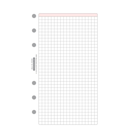 Blätter Karo für Organizer Midi 96x172mm weiß Chronoplan 50330 (PACK=25 BLATT) Produktbild Additional View 1 L